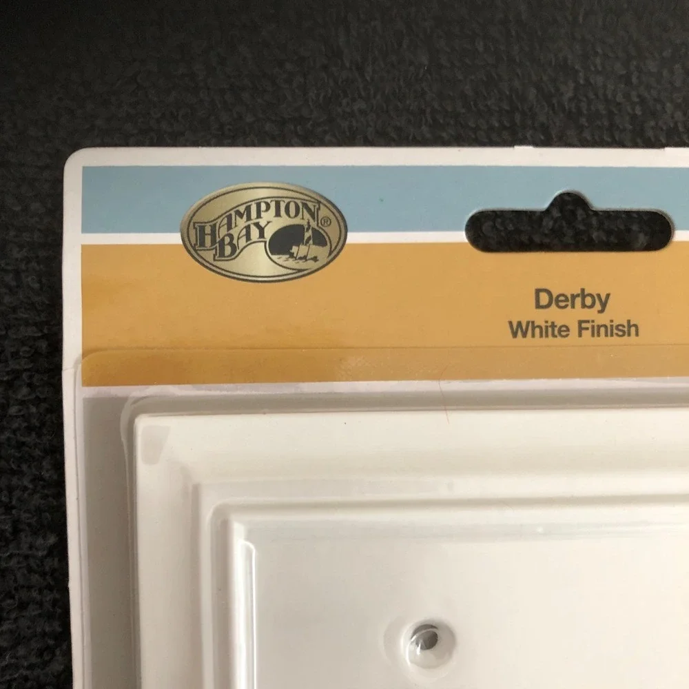 1 ~ Hampton Bay Derby Wood WHITE Wood Finish Light Switch Cover Plate